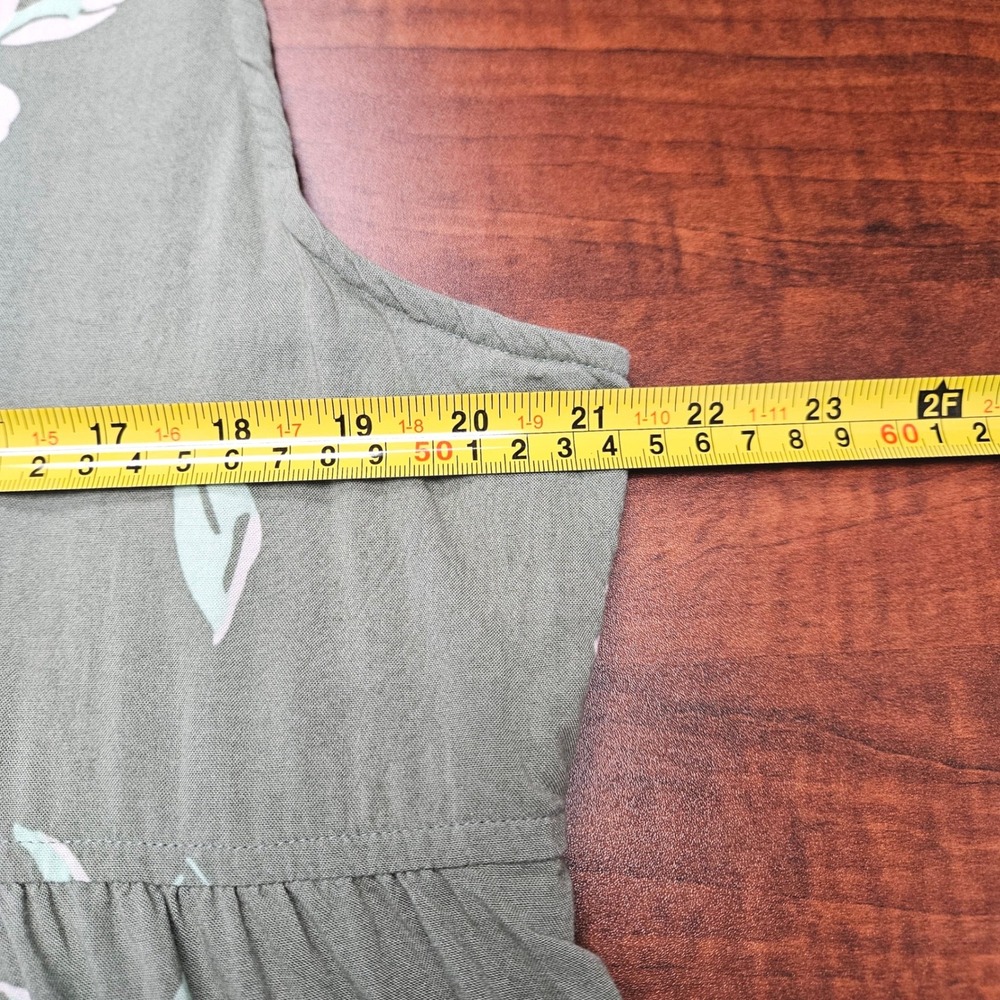 Mountain Khakis Kelly Tank Dress XL Sage Green Floral Rayon Sleeveless Relaxed - Picture 8 of 9